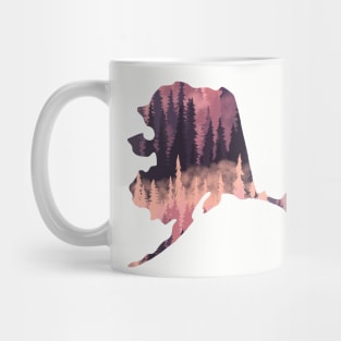 Alaska Shaped Purple Trees Mug